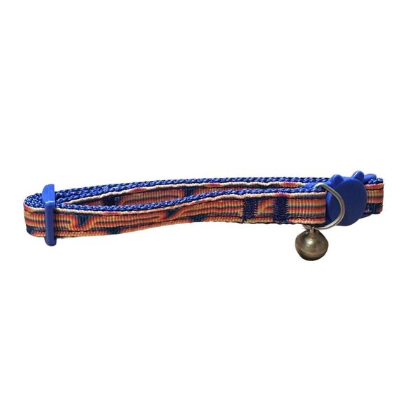 Whisker City Easy-Release Cat Kitten Collar Surfs Up Rainbow Adjustable 6-9 Bell - Picture 2 of 3